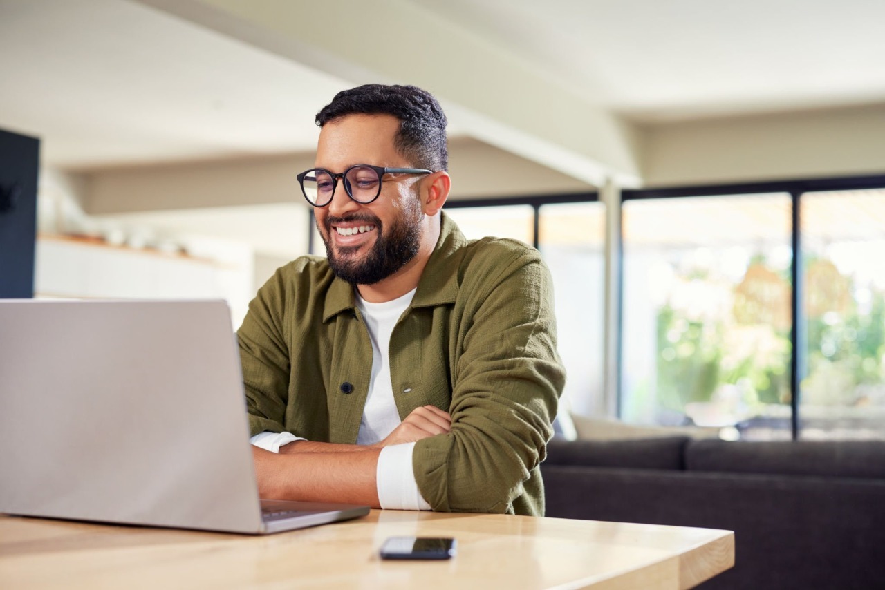Patient consulting privately from home